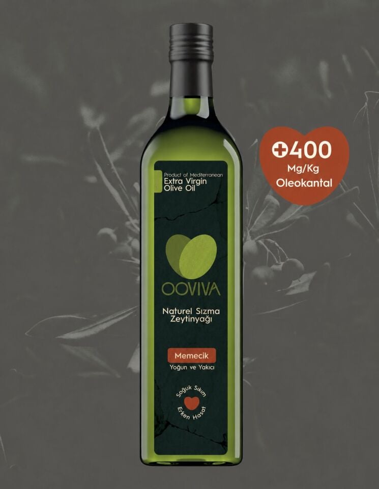 +450 Memecik Yüksek Oleokantal Naturel Sızma Zeytinyağı 500 ML
